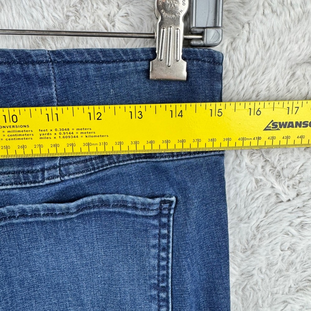 Free People Penny Pull On Flare Jeans Womens 28 Blue Dark Wash Boho Bell Bottoms - Picture 10 of 13